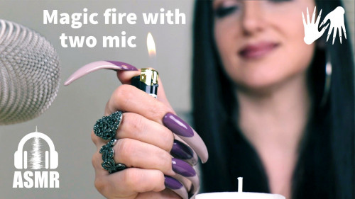 ASMR Candle 🕯️ Magic fire 🔥 Tapping and scratching 🔥 LONG NAILS