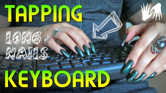 Tapping Typing Keyboard Long Nails Lora Long Nails