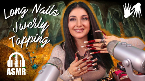 ASMR Long nails tapping 💍👑 Jewelry triggers 💰💰 Relax your body and mind