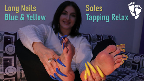 🇺🇦 Blue & Yellow, Soles and Long Nails