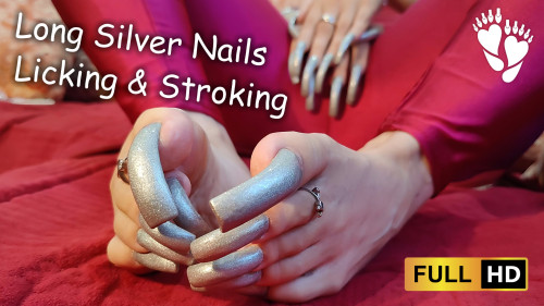 Long Square Silver TOENAILS - Licking  & Stroking