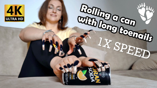 🥤Rolling a can with long toenails (original version)